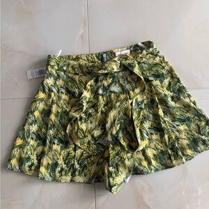 Sunday Best Green and Yellow Tropical Print Shorts